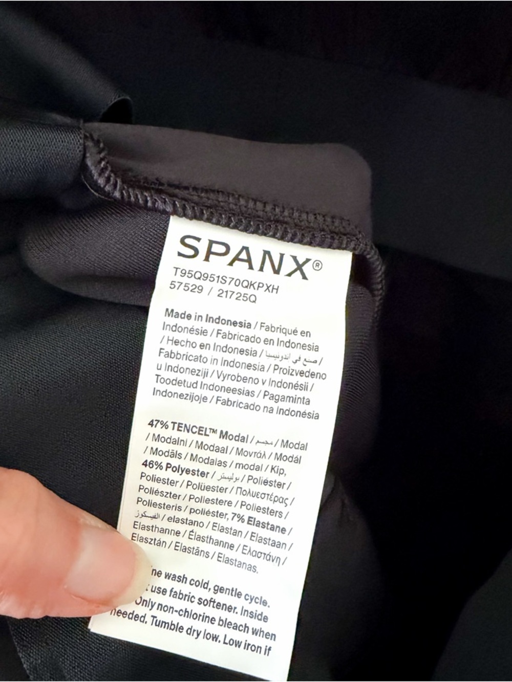 Spanx AirEssentials Black Mock Neck Petite Jumpsuit - Picture 11 of 11